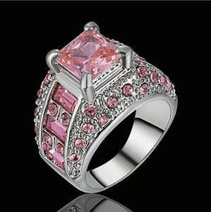 New Pink Sapphire White Gold Ring.